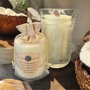 Mahogany Coconut Beer Butter Scented Candle, SCENT UNLEASHED LLC